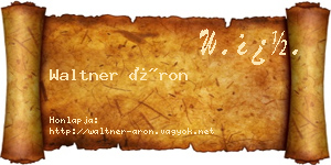 Waltner Áron névjegykártya